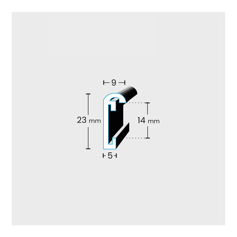 Aluminiumrahmen ALU C 9 grün