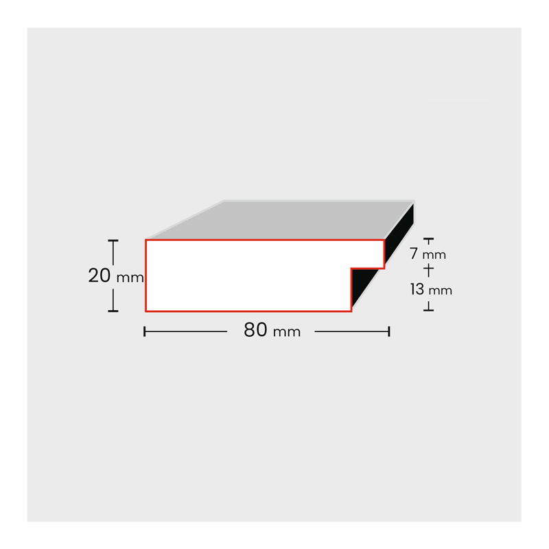 Spiegel in Rahmen LR AMBIO M01 Eiche