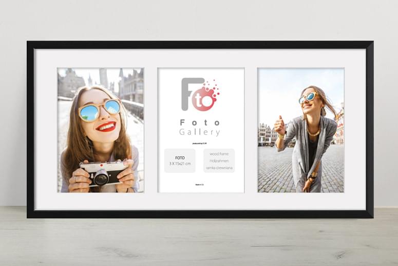 Ramka drewniana Galeria FOTO GALERIA BLACK czarny