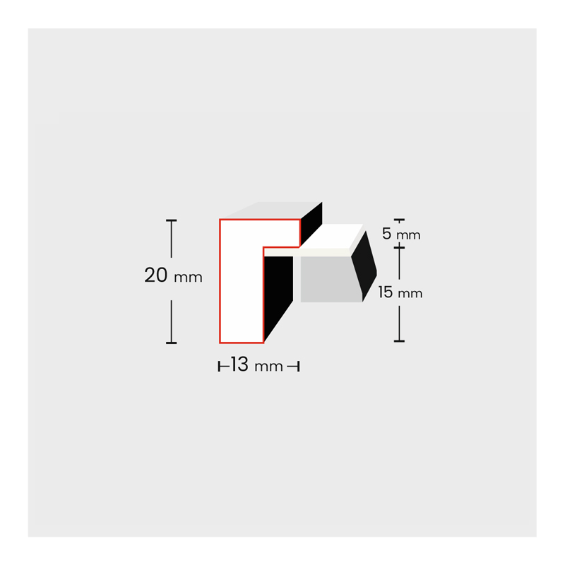 Holzrahmen AGA PAS PLUS 3N dunkelbraun