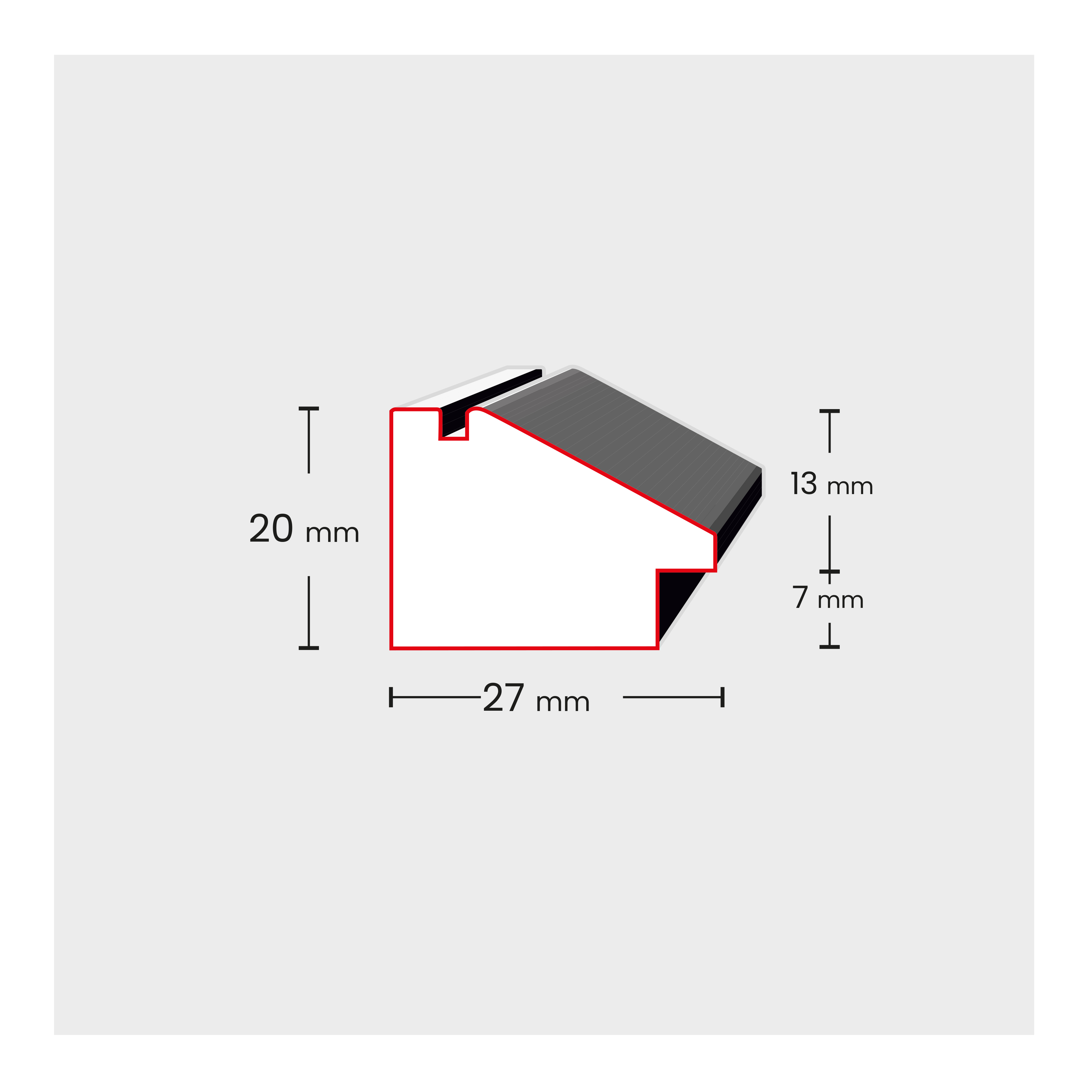 Bilderrahmen DRZ X 1 PAK weiß-Eiche