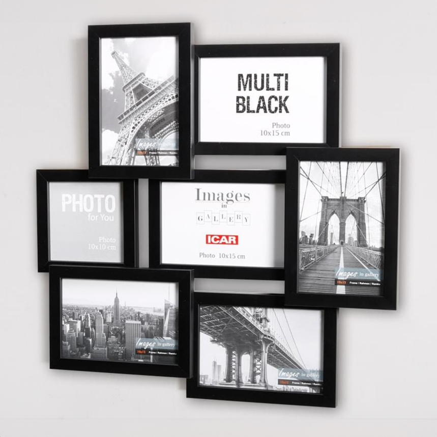 Holzrahmen Galerie MULTI BLACK 72 2 schwarz