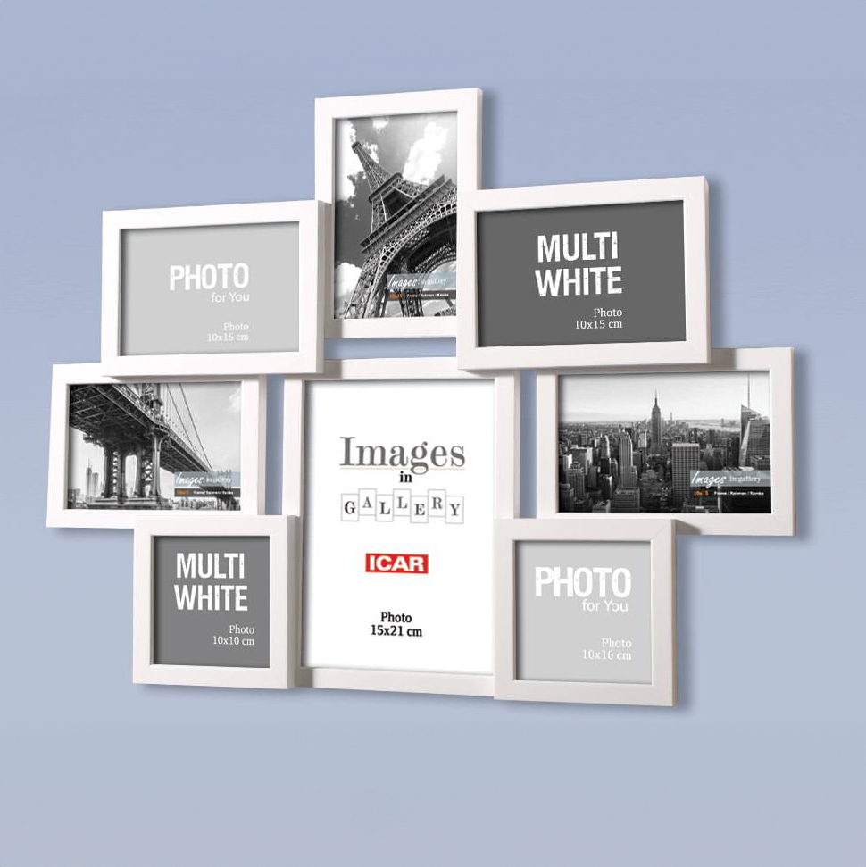 Holzrahmen Galerie MULTI WHITE 81 1 weiß