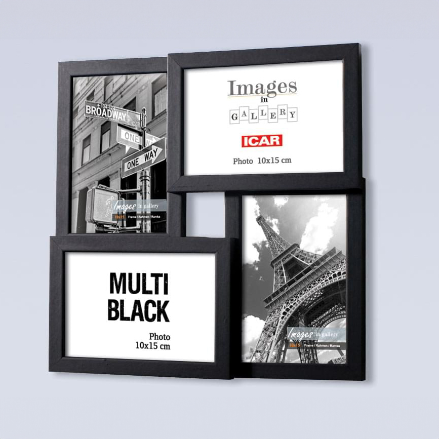 Holzrahmen Galerie MULTI BLACK 41 2 schwarz