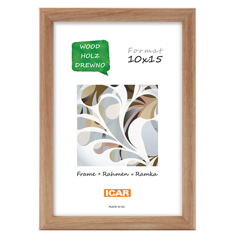 Ramka drewniana DRWC F 6 brązowy jasny