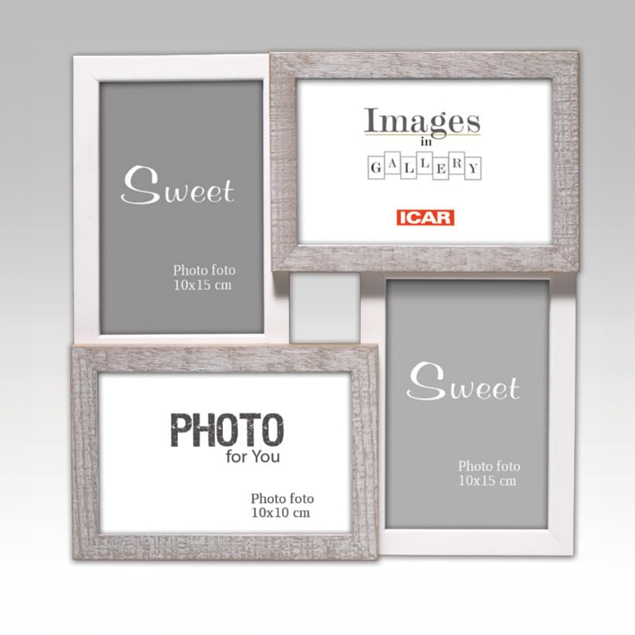 Holzrahmen Galerie MULTI COTTAGE 41 1,04 weiß - beige