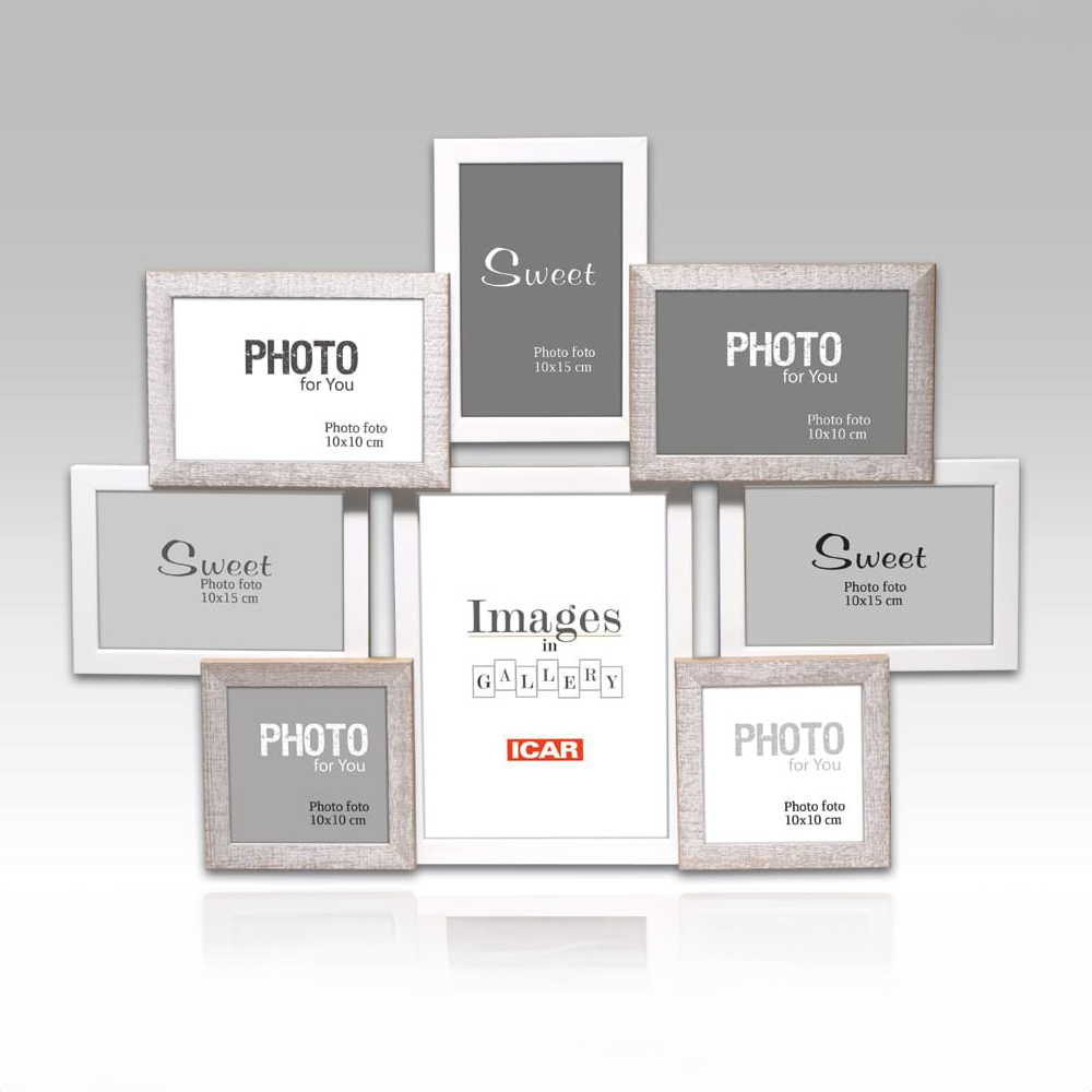 Holzrahmen Galerie MULTI COTTAGE 81 1,04 weiß - beige